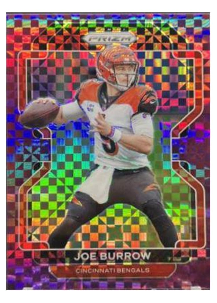 2021 Panini Prizm Base Set Joe Burrow Purple Power Prizm #273 card