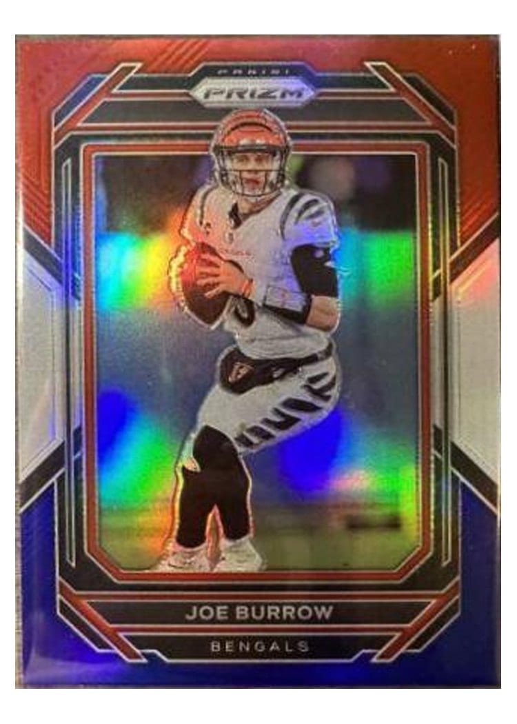 2022 Panini Prizm Base Set Joe Burrow Red White Blue #56 card