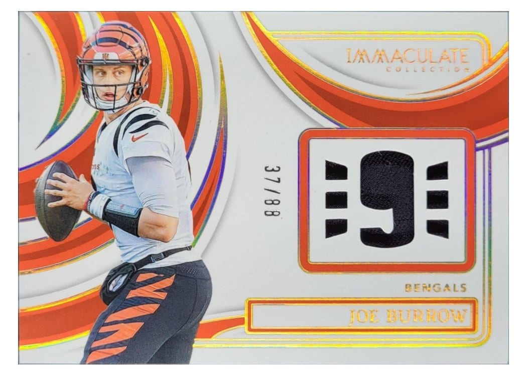 2024 Panini Immaculate Collection Immaculate Numbers Memorabilia Joe Burrow #3 card