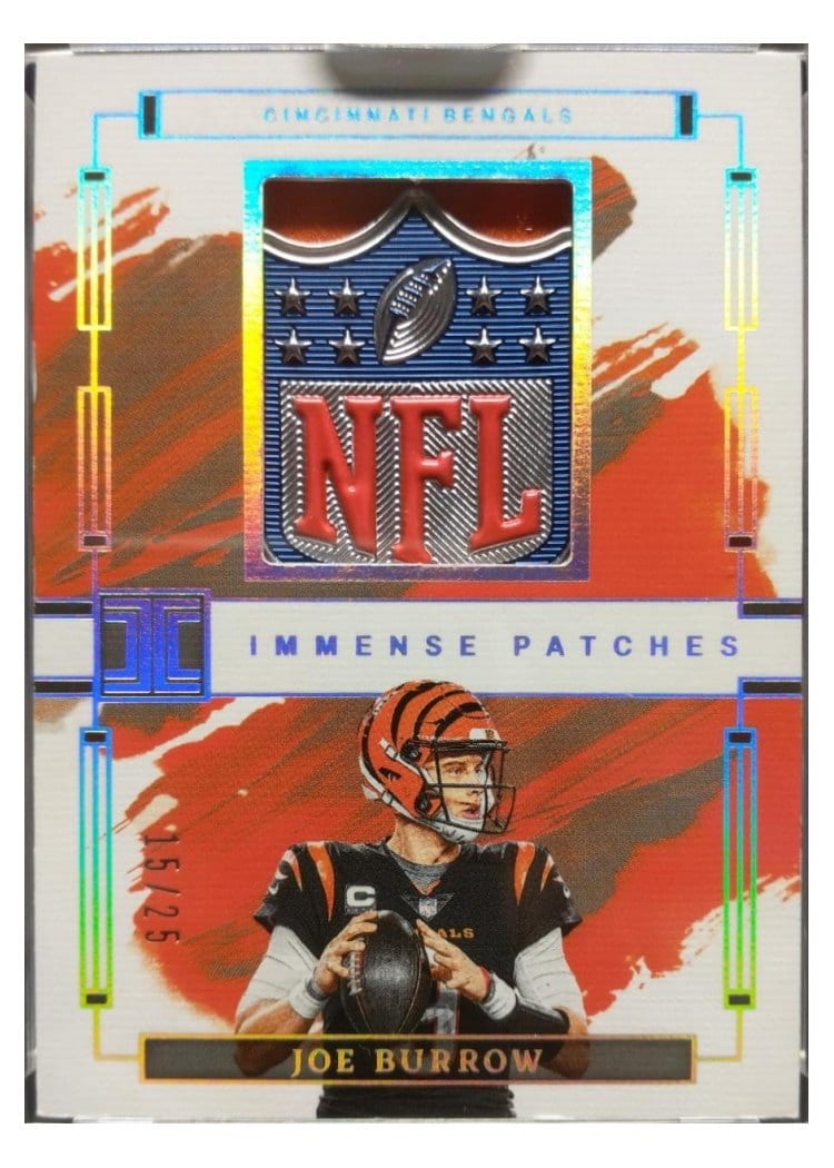 2024 Panini Impeccable NFL Shield Metal Bar Joe Burrow #39 card