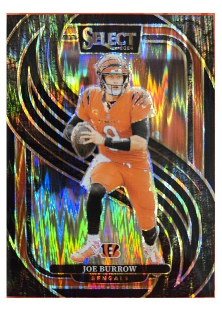 2024 Panini Select Joe Burrow Black Prizm Shock #127 card
