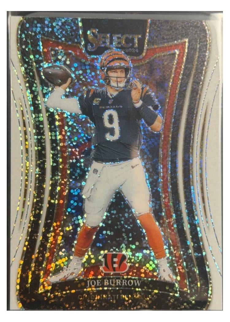 2024 Panini Select Base Set Joe Burrow White Sparkle Prizm #393 card