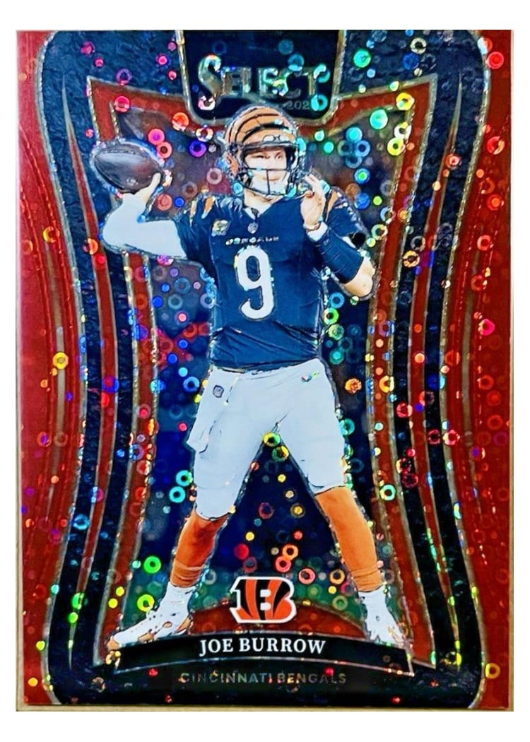 2024 Panini Select Base Set Joe Burrow Red Disco Prizm #393 card