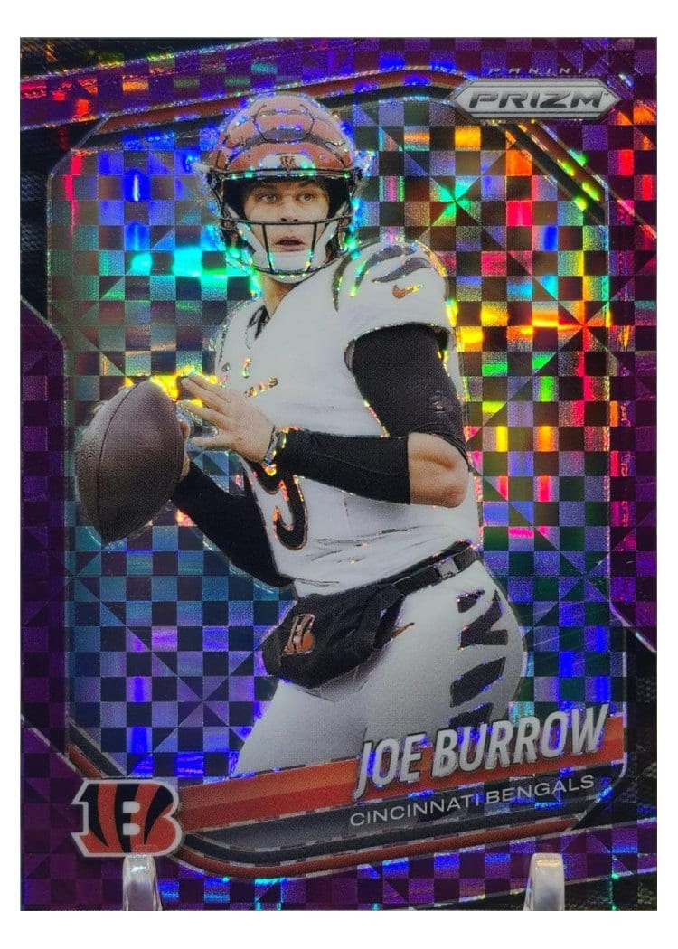2025 Panini Prizm Base Set Joe Burrow Purple Power #62 card