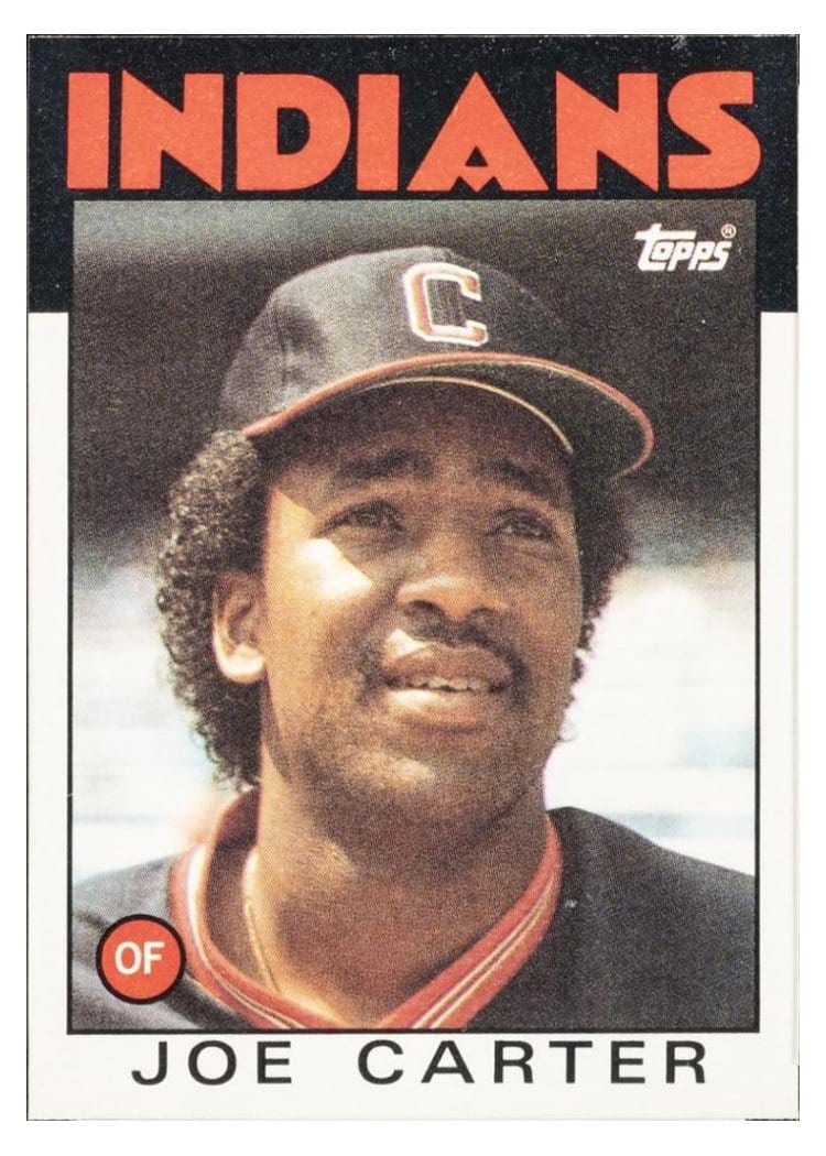 1986 Topps Joe Carter #377 card