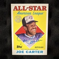 2023 Topps 1988 Topps Baseball All-Star Autographs Joe Carter #88ASA-JC