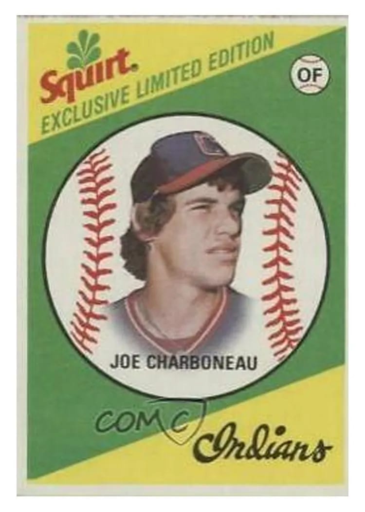 1981 Squirt Joe Charboneau #32 card