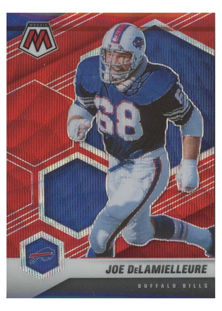 2021 Panini Mosaic Base Set Joe DeLamielleure Red Wave Mosaic #28 card
