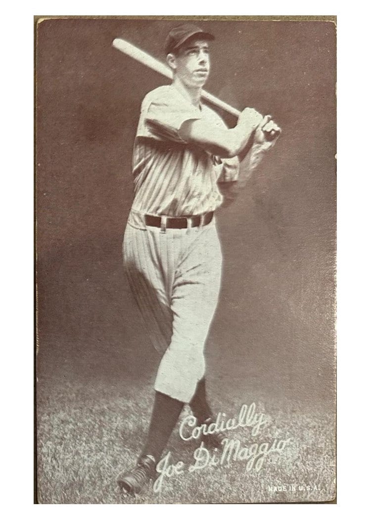 1939 Exhibits Salutation Joe DiMaggio card