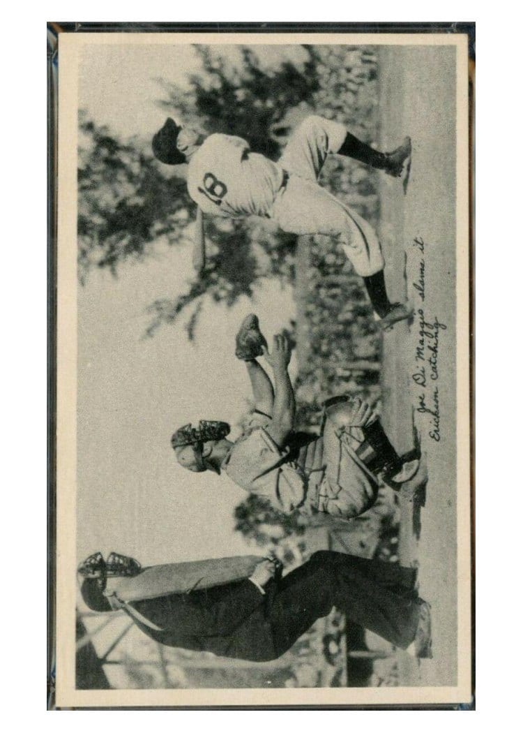 1936 National Chicle Fine Pens Joe DiMaggio Slams It Erickson