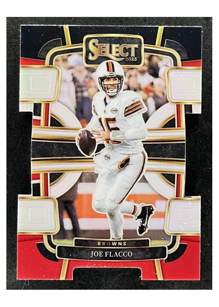 2023 Panini Select Base Set Joe Flacco Black Red Prizm Die-Cut #26 card
