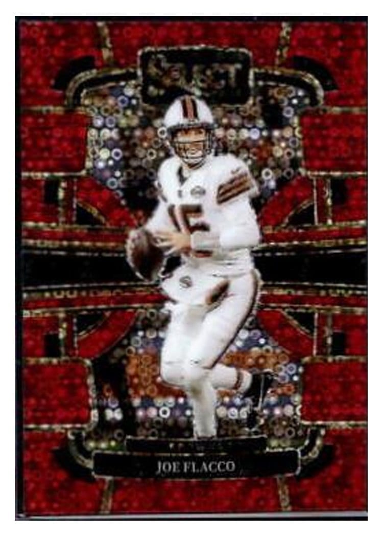 2023 Panini Select Base Set Joe Flacco Disco Red Prizm #26 card