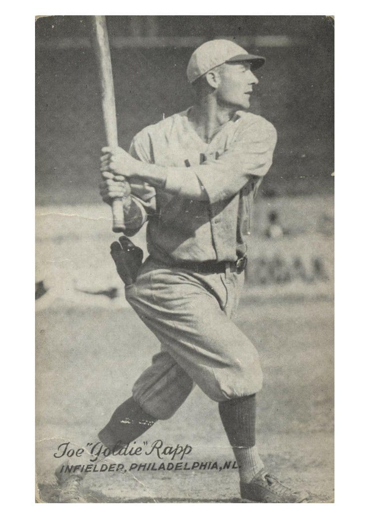 1921 Exhibits Joe 'Goldie' Rapp card