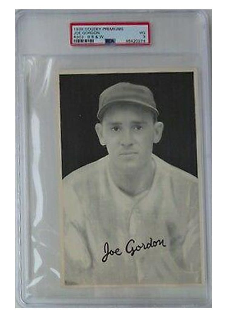 1939 Goudey Premiums R303 B Joe Gordon card