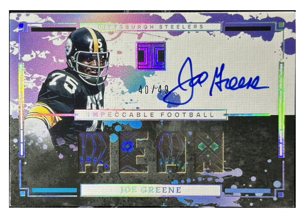 2025 Panini Impeccable Impeccable Nickname Autographs Joe Greene #4 card