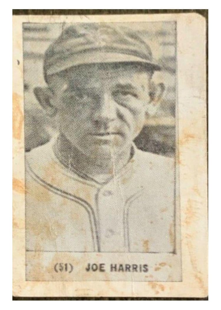 1928 Yuengling's Ice Cream Joe Harris #51 card