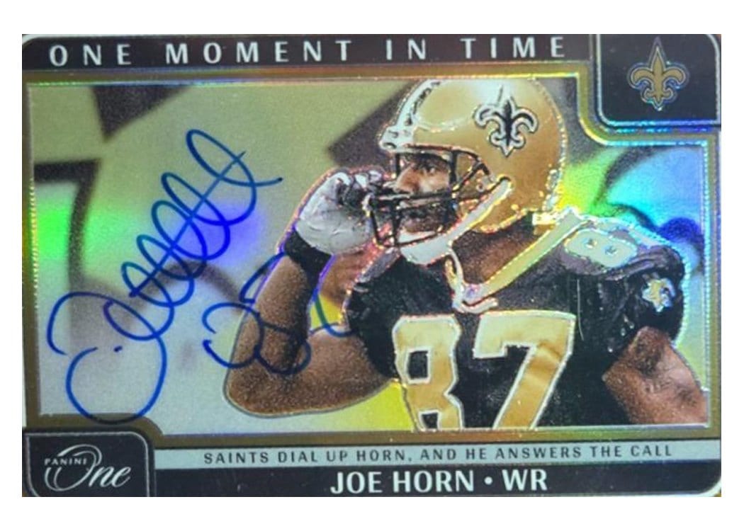 2024 Panini One One Moment in Time Autographs Joe Horn #396 card
