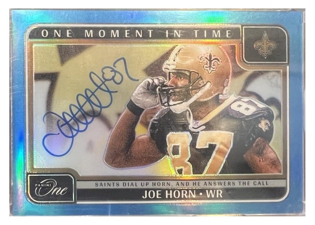 Joe Horn 2024 Panini One One Moment in Time Autographs card