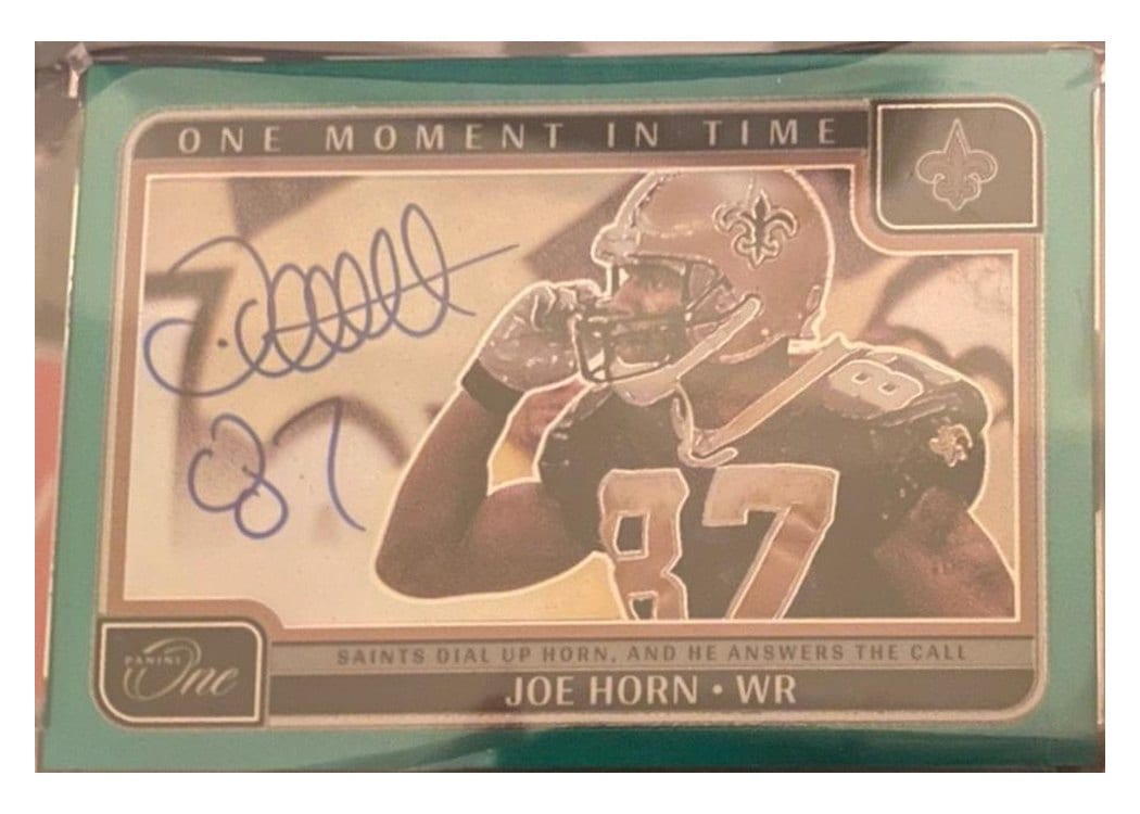 2024 Panini One One Moment in Time Autographs Joe Horn #396 card