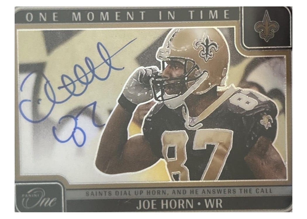 2024 Panini One One Moment in Time Autographs Joe Horn #396 card