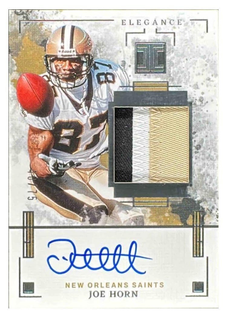 2025 Panini Impeccable Elegance Retired Patch Autos Joe Horn #16 card
