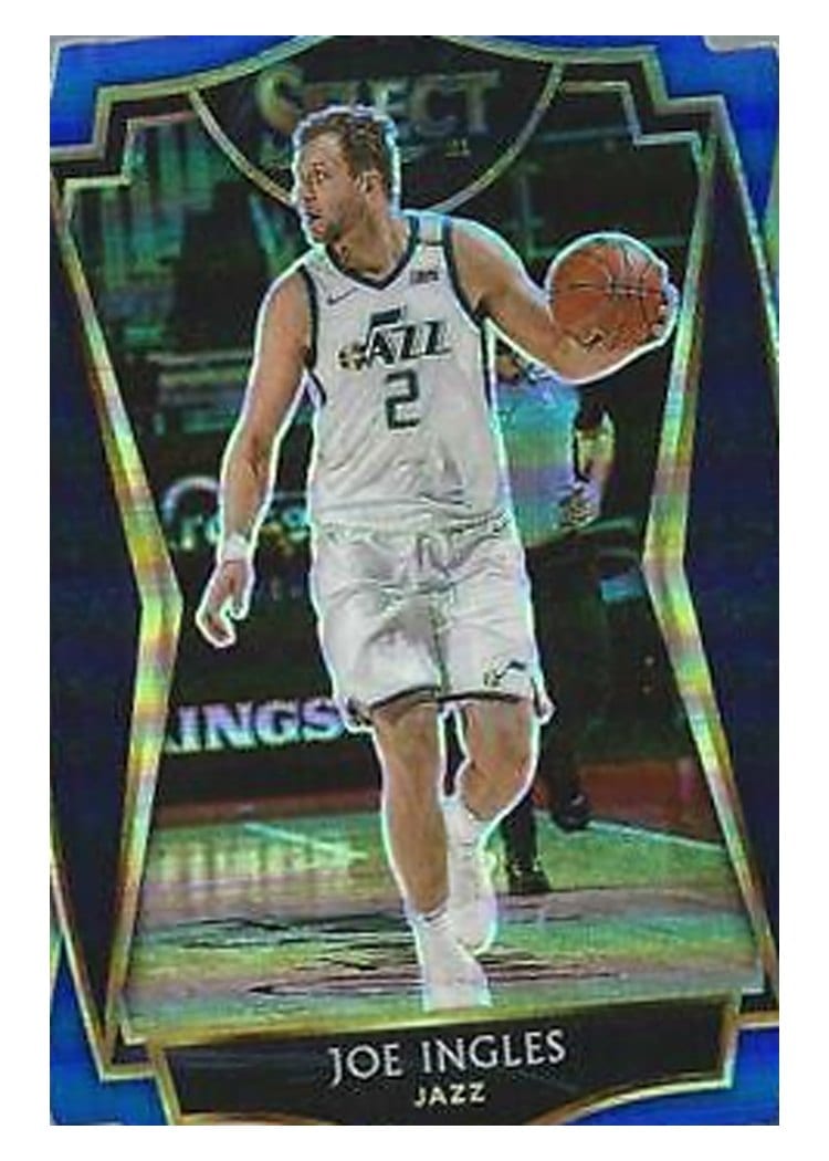 2020-21 Panini Select Base Set Joe Ingles Blue Prizm Die Cut #131 card