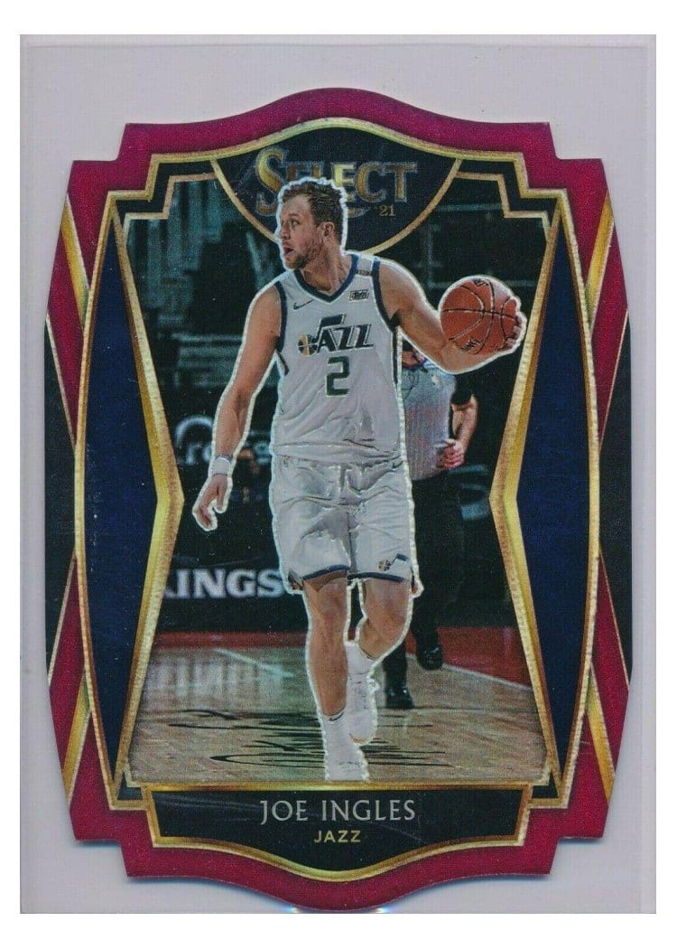 2020-21 Panini Select Base Set Joe Ingles Maroon Prizm Die Cut #131 card