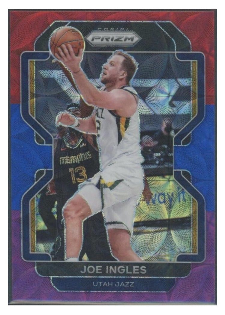 2021-22 Panini Prizm Base Set Joe Ingles Red Blue Purple Choice Prizm #181 card