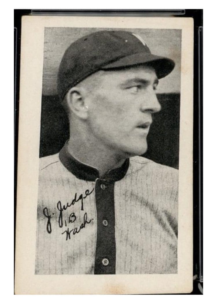 1922 W575 2 Joe Judge Hand Cut card