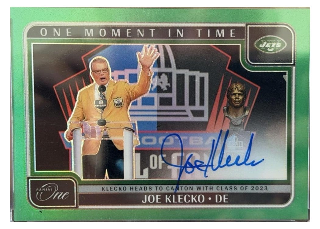 2024 Panini One One Moment in Time Autographs Joe Klecko #395 card