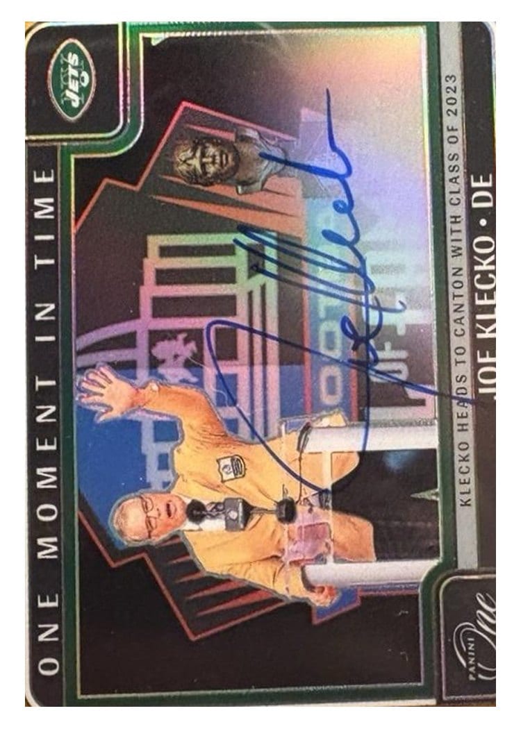2024 Panini One One Moment in Time Autographs Joe Klecko #395 card