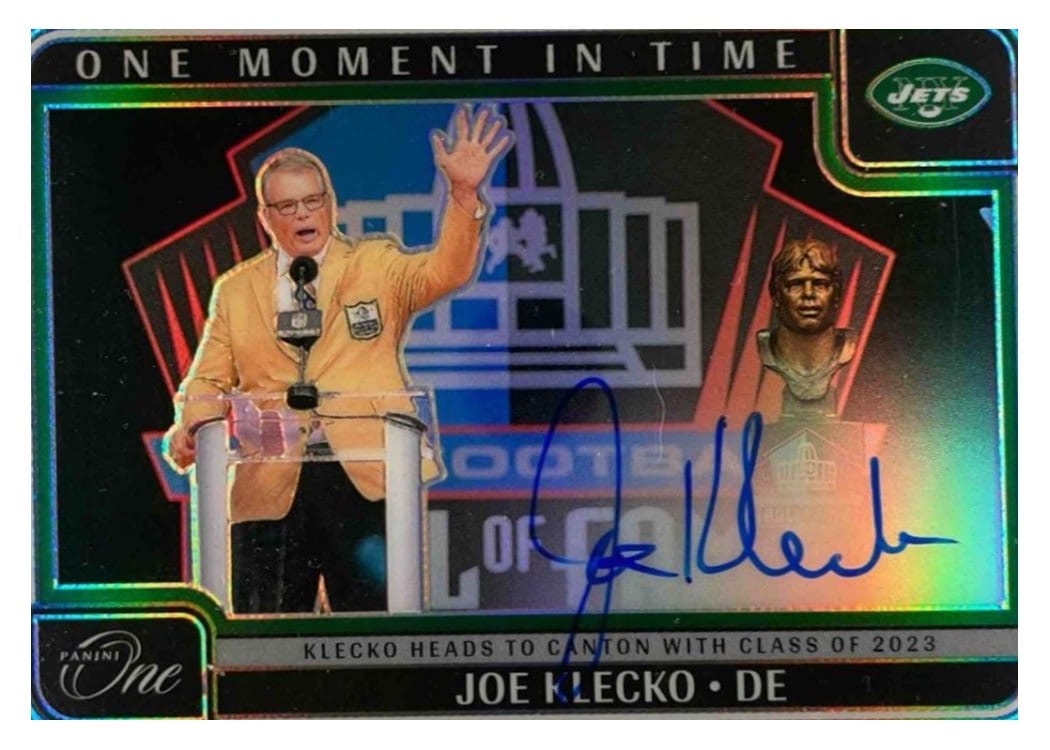 2024 Panini One One Moment in Time Autographs Joe Klecko #395 card
