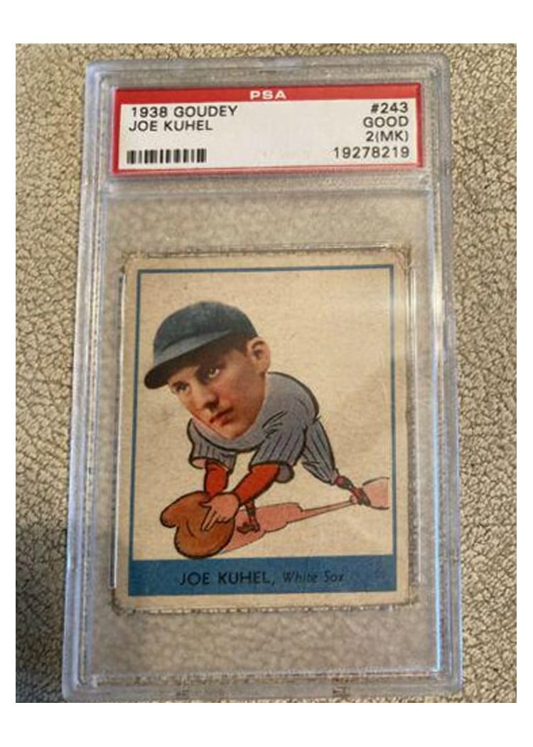 1938 Goudey Joe Kuhel #243 card