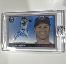 2022 Topps Clearly Authentic 1955 Reimagining Autographs Joe Mauer #55RA-JM card