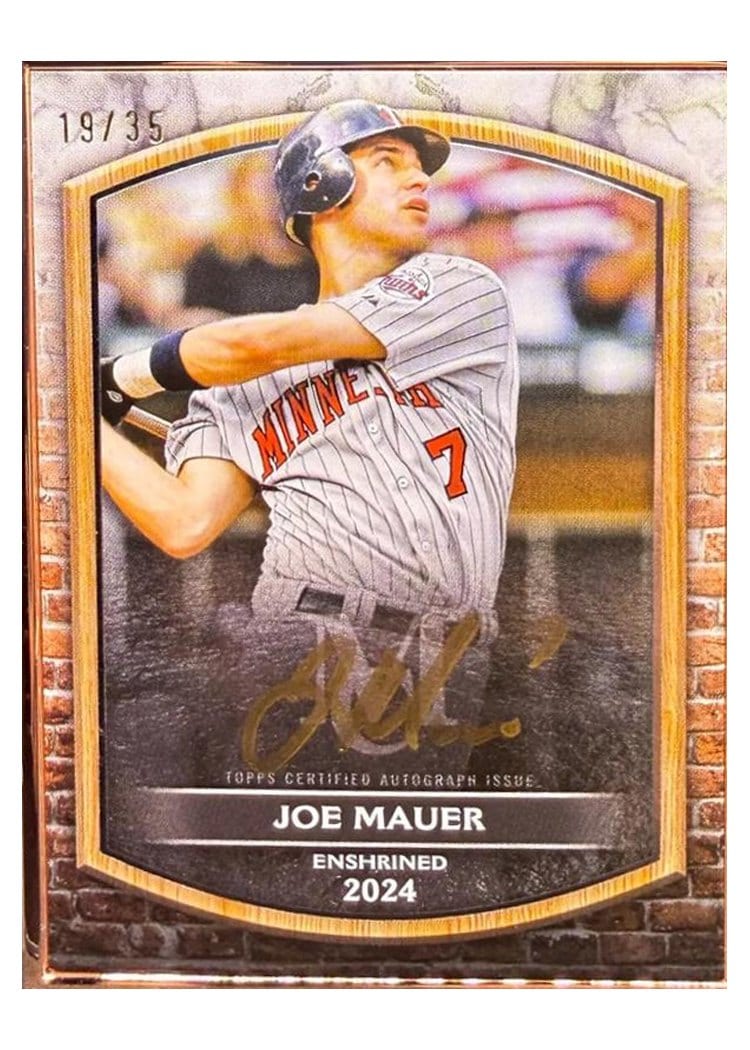2025 Topps Museum Collection Framed HOF Autographs Joe Mauer #HOF-JM card