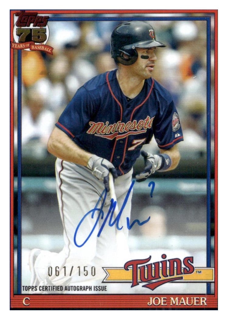 2026 Topps 1991 Topps Autographs Joe Mauer #91A-JM card