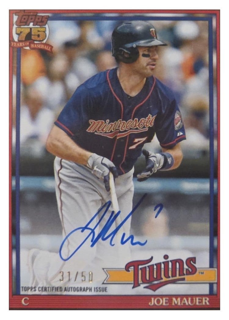 2026 Topps 1991 Topps Autographs Joe Mauer #91A-JM card