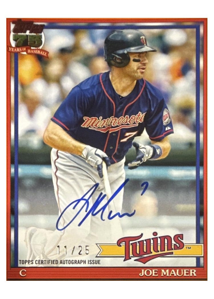2026 Topps 1991 Topps Autographs Joe Mauer #91A-JM card