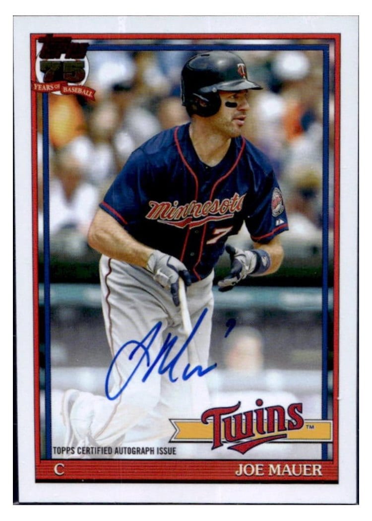 2026 Topps 1991 Topps Autographs Joe Mauer #91A-JM card