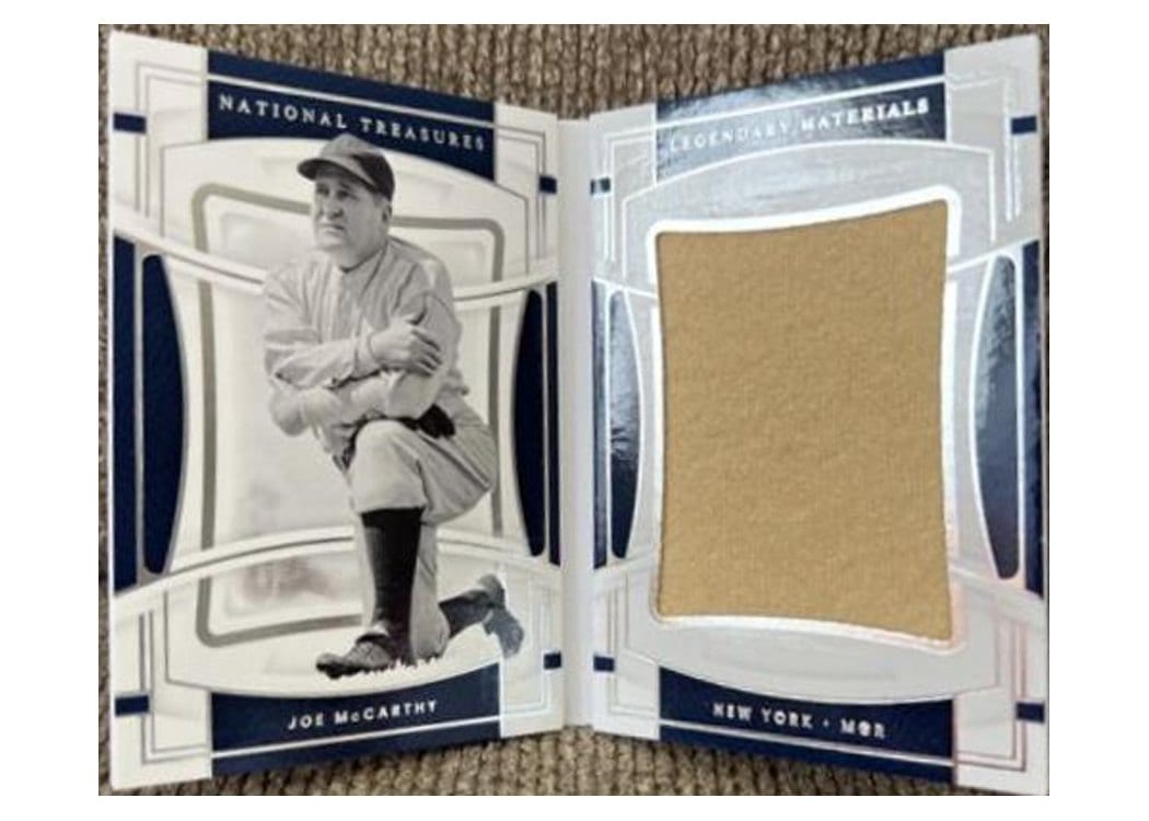 2022 Panini National Treasures Legendary Jumbo Materials Booklet Joe McCarthy #LJM-JM card