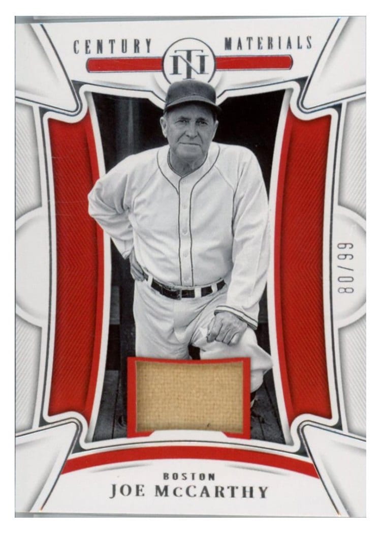 2023 Panini National Treasures Century Materials Joe McCarthy #25 card