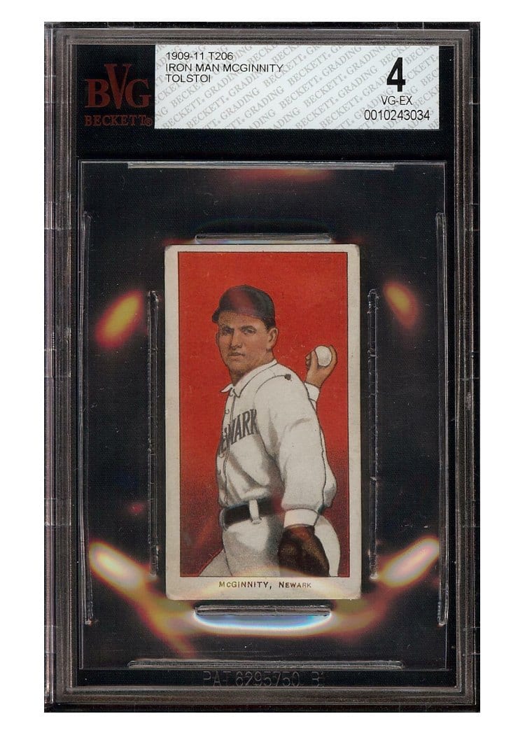 1909 T206 Tolstoi Joe Mcginnity card