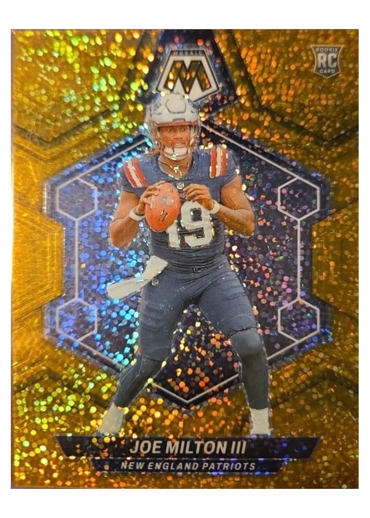 2024 Panini Mosaic Base Set Joe Milton III Gold Sparkle #397 card