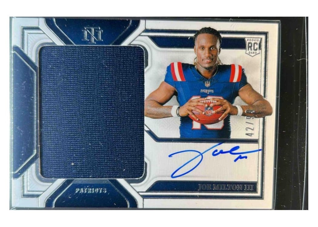 2024 Panini National Treasures Rookie Material Signatures RPS Joe Milton III #6 card