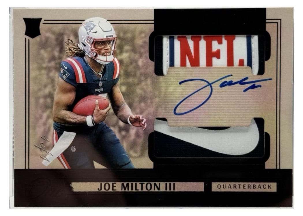 2024 Panini One Rookie Dual Patch Autographs Joe Milton III #35 card