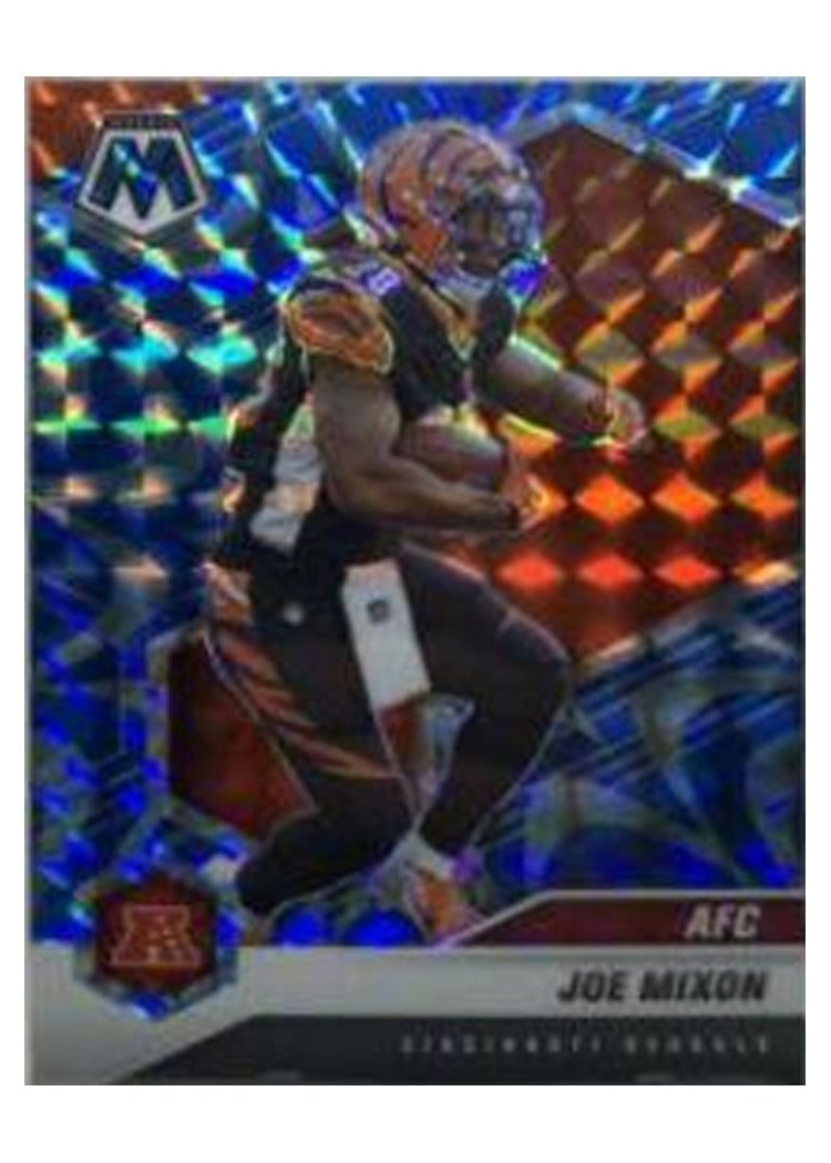 2021 Panini Mosaic Base Set Joe Mixon Reactive Blue Mosaic #234 card