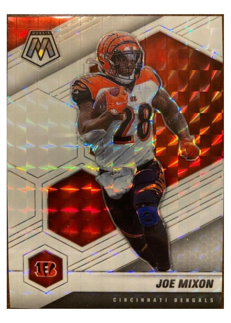2021 Panini Mosaic Base Set Joe Mixon White Mosaic #50 card