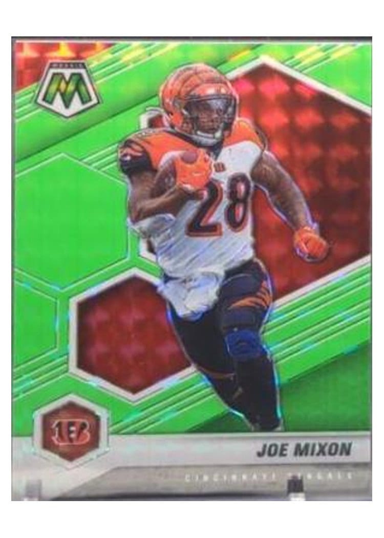2021 Panini Mosaic Base Set Joe Mixon Green Fluorescent #50 card