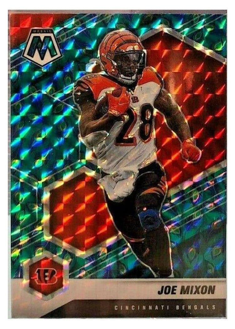 2021 Panini Mosaic Base Set Joe Mixon Choice Peacock Mosaic #50 card