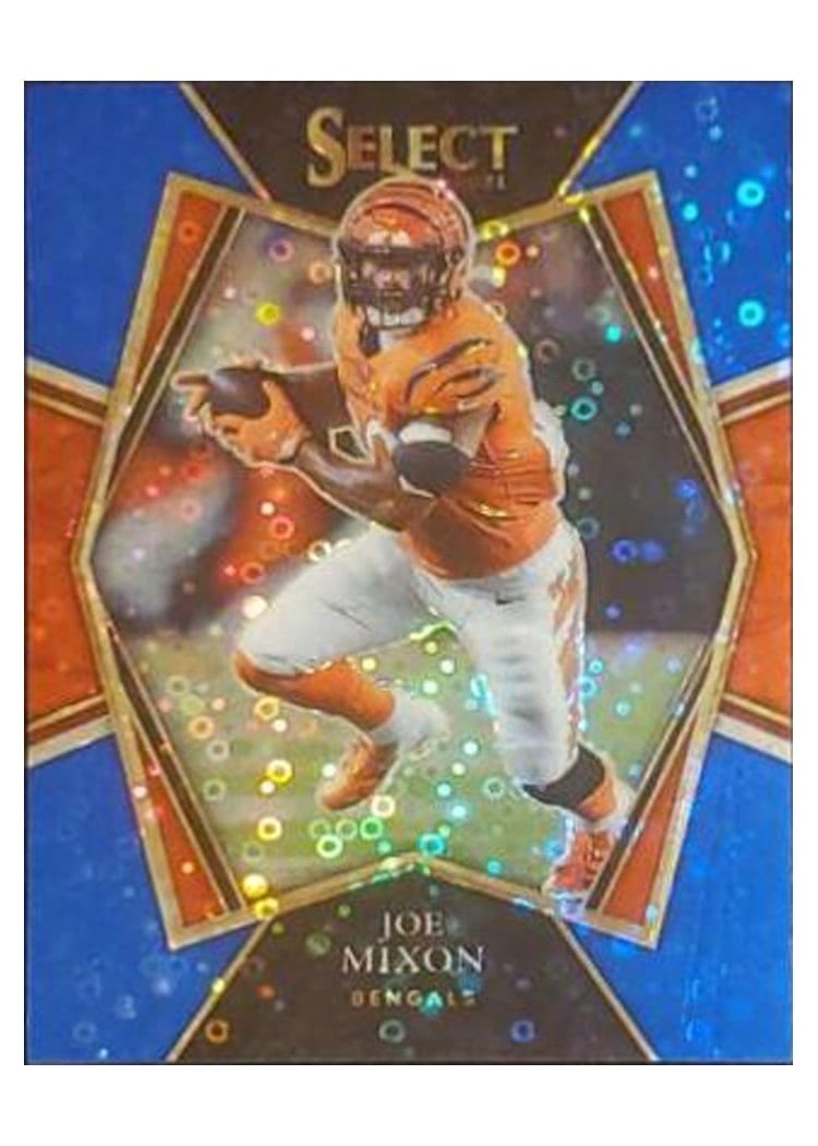 2021 Panini Select Base Set Joe Mixon Blue Disco #109 card